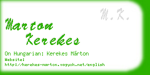 marton kerekes business card