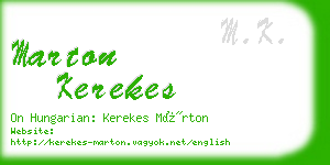 marton kerekes business card